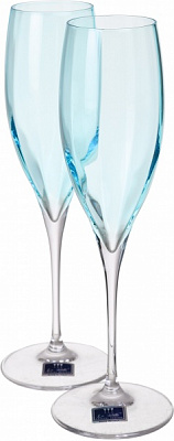 Набор бокалов для шампанского Monalisa Allegria Azzuro Cenere 260 мл 6 шт. Vema 