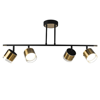 Люстра потолочная Victoria Lighting 4x12 Вт GX53 черный/золото Spit/PL4 gold