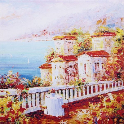 Репродукция Город 28-16 28x28 см 