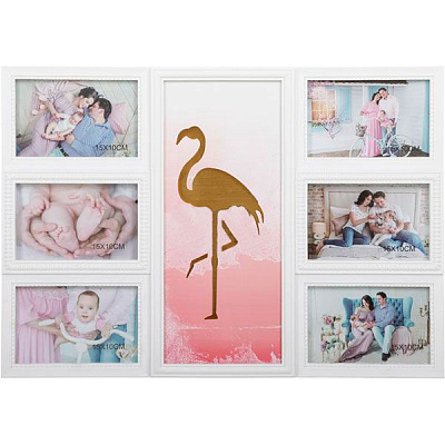 Колаж Фламінго на 6 фото 10x15 см