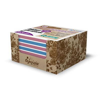 Папір для нотаток Букети 400 аркушів Куб-крафт СQ-6647 Бумагія