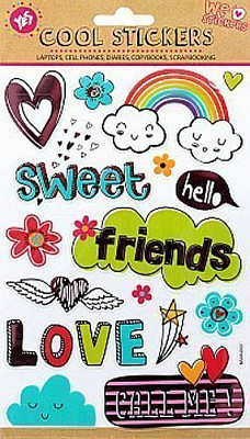 Набір наліпок декоративних стікерів Friends, 140 * 210мм 953510 16 шт.