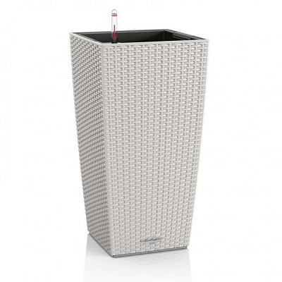 Кашпо пластиковое Lechuza Cubico Cottage 40 (15267) квадратный 31 л светло-серый 