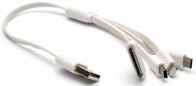Кабель PowerPlant 0.5 м (KABUSBALL) Universal USB 2.0 AM - Mini, Micro, Lightning, I-Pod 
