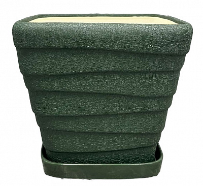 Горщик керамічний Оріана-Запоріжкераміка Грація круглий 15 л хакі (069-1-020)