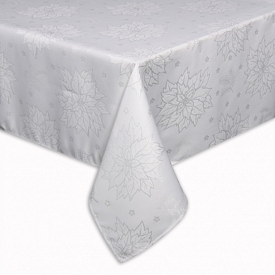 Скатерть Poinsettia 140x180 см серебряный La Nuit