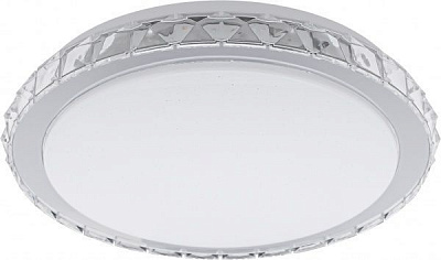 Светильник светодиодный Hopfen Siyanie с пультом ДУ 28 Вт белый/хром 3000-6000 К 