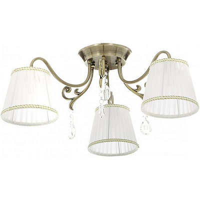 Люстра потолочная Accento lighting Rialto 3xE14 античная латунь ALHu-HKC31605/3 