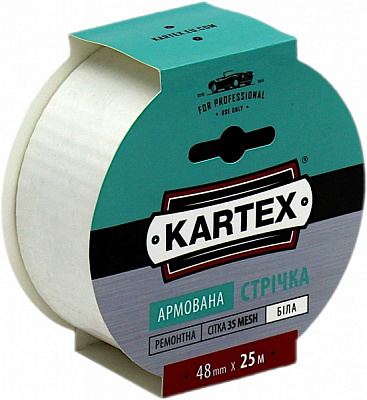 Армована стрічка KARTEX 48 мм 25 м білий