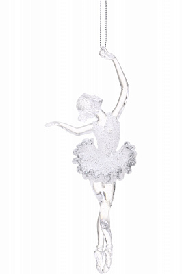 Підвіска пластикова балерина у танці з присипкою 17 см в асортименті F19650035+36