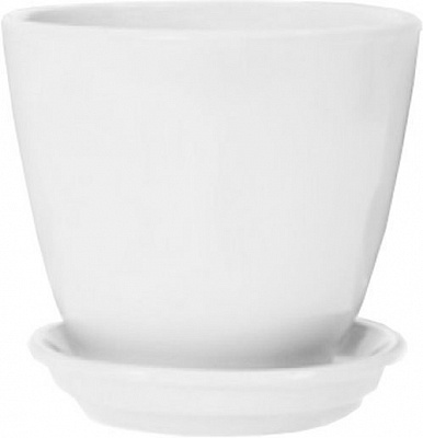 Горщик Оріана-Запоріжкераміка Грація шовк круглий 20л білий