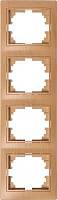 Рамка четырехместная Lezard MIRA вертикальная дуб матовый 701-5100-154