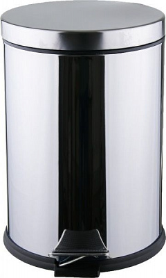 Відро для сміття EforMetal з педаллю 13 л срібний 405
