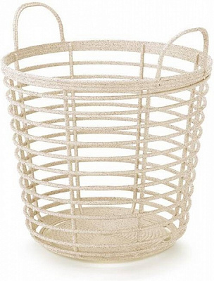 Кошик ажурний ZANZI ECO WOOD з ручками багатофункціональний 430х463 мм, крем