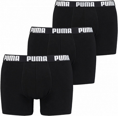 Труси Puma MEN EVERYDAY BOXER 3P BLACK 93529401 р.S чорний