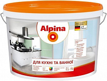 Фарба Alpina Для кухні та ванної В1 білий 10л