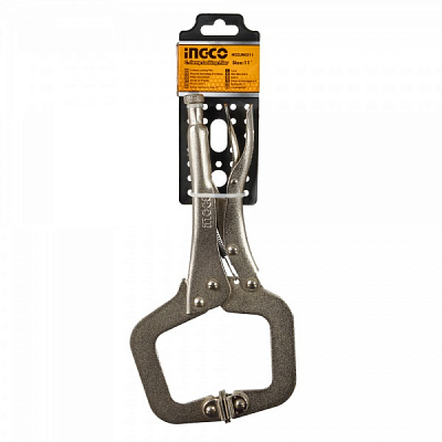 Клещи зажимные INGCO С-образные с фиксатором 1 шт. HCCLW0211