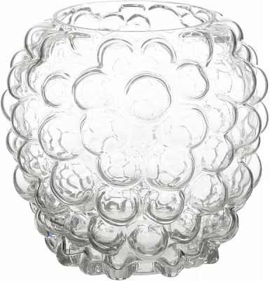 Ваза стеклянная Bubbles 18,5 см прозрачная 