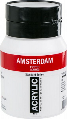 Краска акриловая (105) Белила титановые 500 мл Amsterdam Standart Royal Talens