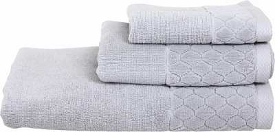 Рушник махровий VELOUR CELLS 50x90 см світло-сірий La Nuit