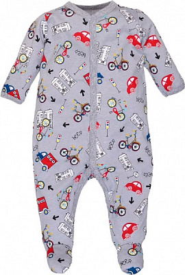 Комбинезон для мальчика Татошка р.68 серый с принтом 1501206гвс 