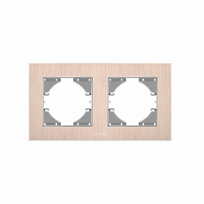 Рамка двухместная Videx Binera горизонтальная медный VF-BNFRA2H-CP