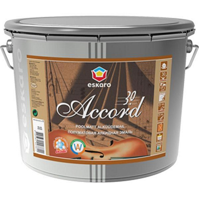 Емаль Eskaro алкідна Accord 30 TR база під тонування напівмат 0,9л