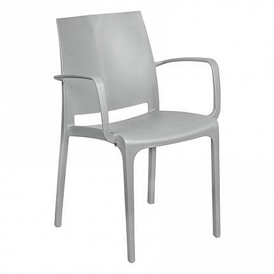 Стул пластиковый Bica Olga 81x56x56 см серо-бежевый