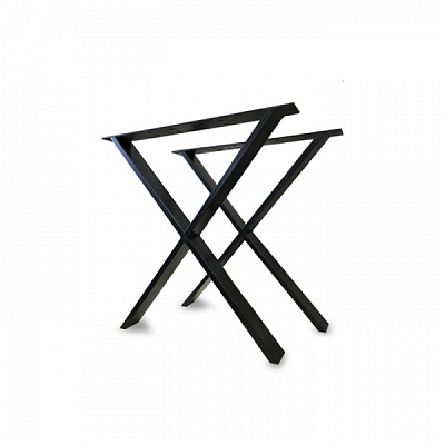 Мебельная опора Лофт Х черный мат 720х600 мм 