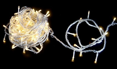 Электрогирлянда линейная внешняя встроенный светодиод (LED) 300 ламп 30м тепло-белая QC3001 