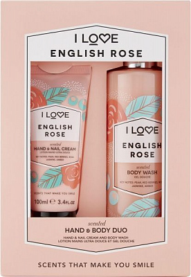 Косметический набор I love Гель для душа и крем для рук Английская роза