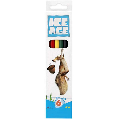 Олівці кольорові Ice Age 6 кольорів