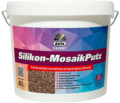 Декоративная штукатурка мозаичная Dufa силиконовая DecoQuarz база 4 кг /прозрачный