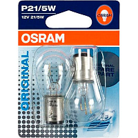 Лампа розжарювання Osram (7528-02B) P21/5W BAY15D 12 В 21/5 Вт 2 шт 3200