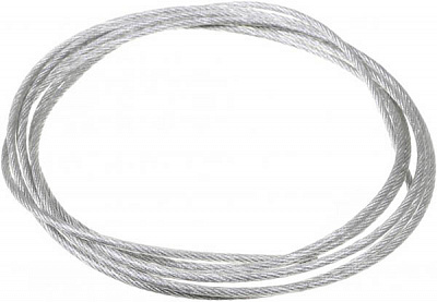 Трос оцинкований DIN 3055 6x7 4 мм в ПВХ оболонці (уп. 5 м.п.)