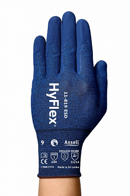 Перчатки Ansell HyFlex с покрытием нитрил L (9) 11-819-9