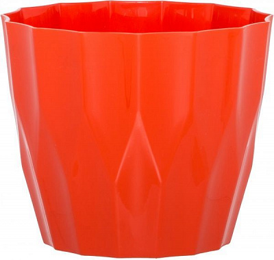 Горщик для квітів Карат круглий 1,8л помаранчевий