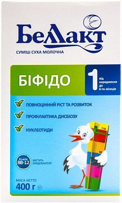 Суха молочна суміш Беллакт Біфідо 1 400 г 4810263019567