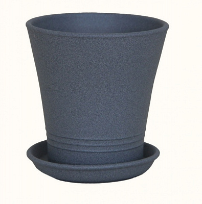 Горшок керамический Ориана-Запорожкерамика Модерн крошка круглый 1 л металлик (068-1-022) 