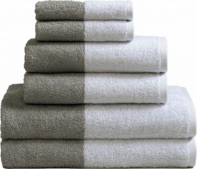 Рушник 50x100 см білий із сірим ABC