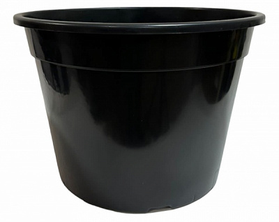 Горшок пластиковый Оранжерея технический 45 л круглый black 