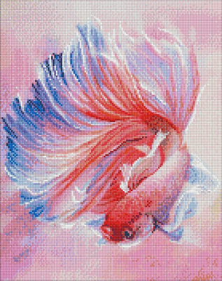 Алмазна мозаїка Ідейка Риба півник 40х50 см Ідейка