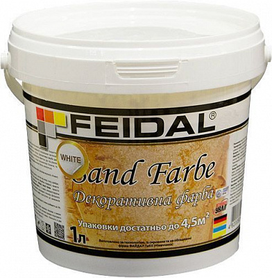 Декоративна фарба Feidal Sand Farbe сріблясто-перламутровий 1 л