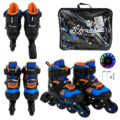 Роликовые коньки Shantou Extreme Motion M RL25425 р. 34-37 черный