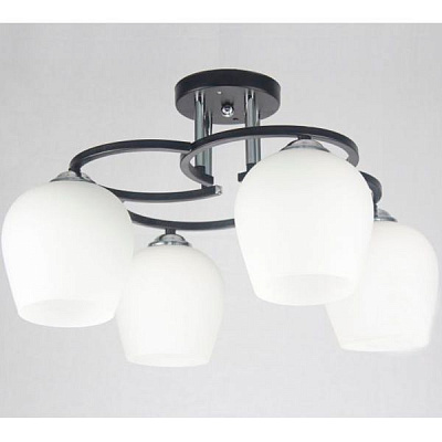 Люстра стельова Геотон С484-4 4x60 Вт E27 чорний