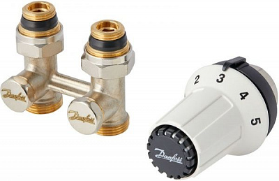 Комплект термостатический Danfoss радиаторный RAS-CK + RLV-KS прямой