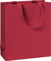 Пакет подарочный One Colour dark red 18x8x21 см STEWO