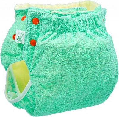 Многоразовый подгузник Эко Пупс Active Classic 50-74 р. 5-9 кг с вкладышем зеленый