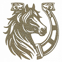 Подвеска MIS LT Лошадь-подкова 12 см золотой