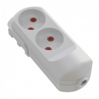 Колодка Neomax без заземления 2 гн. белый NX500200 